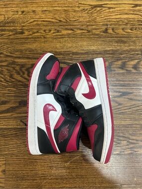 Black, White & Red High-Top Sneakers